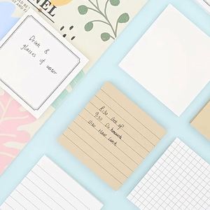 Blocs de Notas Autoadhesivos Personalizados de Papel Kraft, Notas Adhesivas con Cuadrícula Horizontal para Uso Diario, Hojas Sueltas para Regalos Escolares - Product Image 3