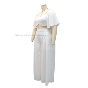 Loose Wide Leg Plus Size Two Piece Pants <b>Set</b> Women Fashion - Product Image 5