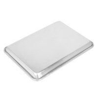 Plaque carrée en aluminium épaissie plateau de cuisson jetable fond plat BBQ plaque de four résistant à la chaleur cuisson à la vapeur poêle pour
