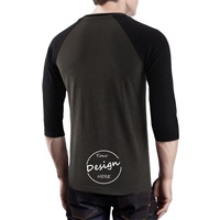 Derniers T-shirts de sport de baseball personnalisés pour hommes en polyester à sublimation, manches raglan 3/4, col en V, coupe ajustée, séchage rapide