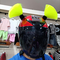 Nouveaux accessoires colorés pour casque de moto en forme de queue de cheval avec cornes de casque de ski taille unique et fixation à ventouse