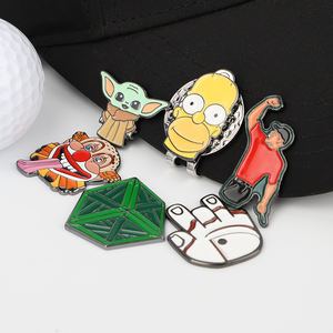 工場価格 多様なデザイン ノベルティ ゴルフボールマーカー カスタムロゴ メタルエンボスボールマーカー ゴルフ - Product Image 3