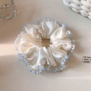 2026 Best Sales Light Luxury Blue and White <b>Sweet</b> Hair Tie Simple Niche Design Women's Hair Ties Fashion Wholesale Headwear - Product Image 4