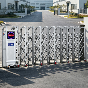Porte coulissante pliable en alliage d'aluminium, automatique, rétractable, motorisée, durable, écologique, portable, design industriel - Product Image 1