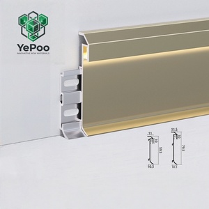 Battiscopa Moderno a LED in Alluminio 6063-T5 Anodizzato IP44 Resistente all'Umidità per Hotel, Villa, Camera <span class=keywords><strong>da</strong></span> Letto, Soggiorno - Nascosto - Product Image 4