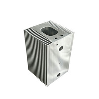 Radiateur en aluminium extrudé à ailettes haute densité, usiné CNC, pour module de puissance de convertisseur de fréquence