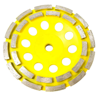 Disque de meule d'angle de 4 7 pouces à double rangée segmentée pour le meulage de sols muraux en béton pour l'ébavurage du métal