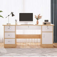 Bureau à domicile ordinateur bureau bureau bureau et chaise ensemble de personnel moderne simple table de bureau unique avec tiroirs
