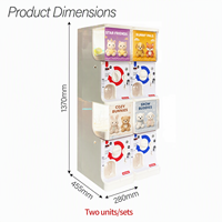 Distributeur de capsules empilable Gachapon Gashapon avec paiement par pièces, 1 à 3 niveaux, pour balles de jouets japonaises de 50-75 mm, avec paiement par QR