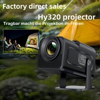Projecteur LCD portable 1080P, 150 lumens ANSI, Android 11 LED, 1500:1, compatible 4K pour cinéma maison intérieur/extérieur