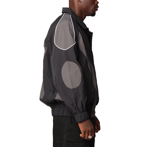 Ensemble coupe-vent à col rond à manches longues léger et personnalisé <span class=keywords><strong>OEM</strong></span> pour le style des années Men-90s/80 noir/orange/rouge/néon/réfléchissant/Peep - Product Image 3