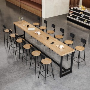 Tabourets de bar Ustovian confortables pour la maison, le bar, le salon, tabourets de bar modernes en bois et tables pour café - Product Image 3