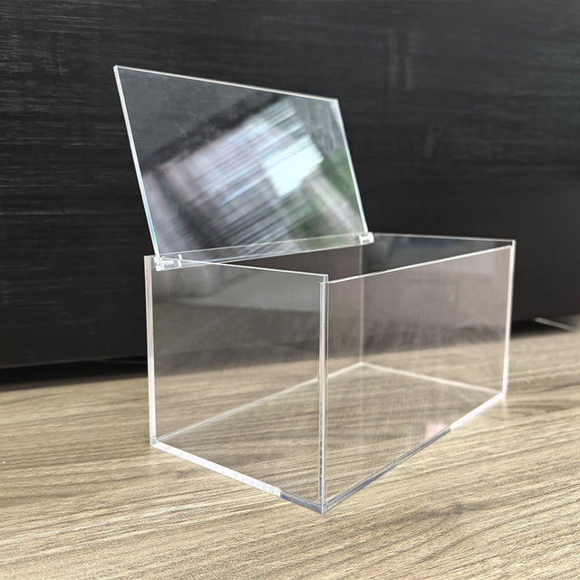 Acrylic Five-sided Transparent Hand-held Dust-proof Customized Display Storage Box