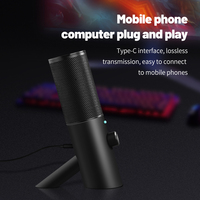 Microphone de jeu USB Yarmee, nouveau design, plug-and-play, micro à condensateur cardioïde, microphone RGB pour ordinateur
