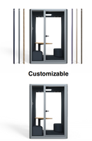 UNIBOOTH Cabine de travail insonorisée moderne et durable, multifonctionnelle, avec cadre en aluminium de précision, module rapide pour bureau