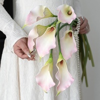 Новинка: Искусственные цветы Calla Lily из высококачественного ПУ, 68 см, красные, для украшения свадебных проходов
