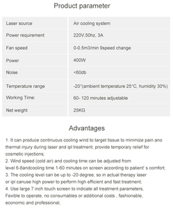Nuevo Sistema de Enfriamiento de Piel por Aire Frío CL10 2026‑20 ℃   Equipo auxiliar de salón para alivio del dolor con láser de viento de 9 velocidades, disponible para OEM - Product Image 3