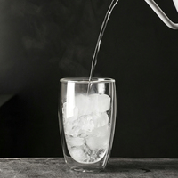 Taza de Vidrio de Borosilicato de Doble Pared, Resistente al Calor, Aislada, para Café, Té y Agua, para Hogar y Oficina