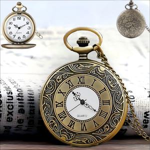 Custom Antique Style Unisex Quartz Pocket <b>Watch</b> Stainless Steel Strap Chain 52g Gift for <b>Men</b> Groomsman - Product Image 4