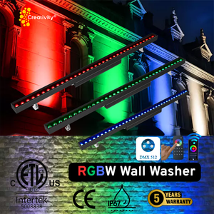 Lámpara de Pared LED RGBW con Control Inteligente <span class=keywords><strong>Casambi</strong></span> ETL <span class=keywords><strong>DMX</strong></span>, Iluminación Arquitectónica LED RGB para Exteriores IP67 para Edificios - Product Image 6