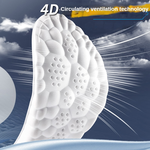 แผ่นรองรองเท้ากีฬา 4D ลาเท็กซ์ นุ่มพิเศษ ยืดหยุ่นสูง ลดอาการปวด ระงับกลิ่น รองรับอุ้งเท้า สำหรับวิ่ง - Product Image 4