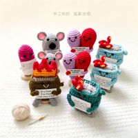Poupée artisanale au crochet, motif dessin animé, énergie positive, poubelle flamboyante, cœur bicolore, nouveauté transfrontalière, produits phares en stock