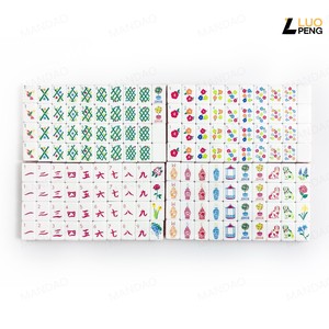 Wholesale American Acrylic <b>Mahjong</b> Tile <b>Set</b> Luxury 4-Layer Tortoise White Lotus Artwork <b>Mahjong</b> Tiles Custom - Product Image 4