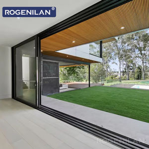 Puertas Corredizas de Vidrio Templado Doble de Diseño Moderno y Eficiencia Energética Rogenilan, Puerta Corrediza de Aluminio Negro - Product Image 5