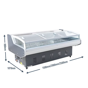 Súper congelador comercial Vitrina Refrigerador OEM ODM Supermercado Carne Congelador Equipo de refrigeración - Product Image 1