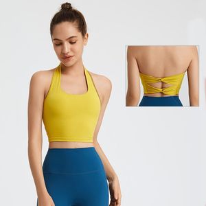 <span class=keywords><strong>Reggiseno</strong></span> sportivo da donna in nylon 100% traspirante, modello halter con doppia fascia incrociata sul retro, stile <span class=keywords><strong>canotta</strong></span>, aderente, per fitness e yoga - Product Image 2