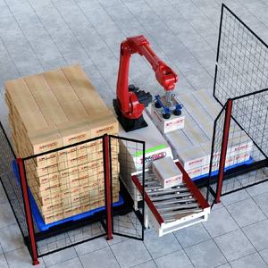Paletizador de robot móvil automático XingPack con <span class=keywords><strong>cerca</strong></span> y función de elevación para cajas de cartón - Product Image 4