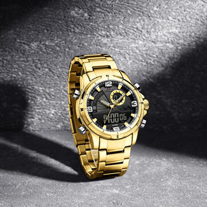 NAVIFORCE orologio analogico digitale 9257 in acciaio inossidabile nuovo arrivo orologio moda lega orologio di alta qualità Sport uomo orologio produttore - Product Image 5