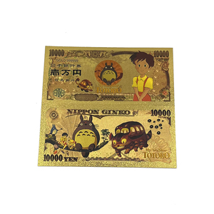 Carte de collection Totoro de l'anime Tonari No Totoro, Billet d'or classique de manga Mon voisin Totoro, Billet de banque doré pour collection de souvenirs - Product Image 2