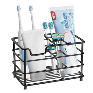 Soporte de cepillo de dientes de hierro hecho a medida estante de baño familiar - Product Image 1