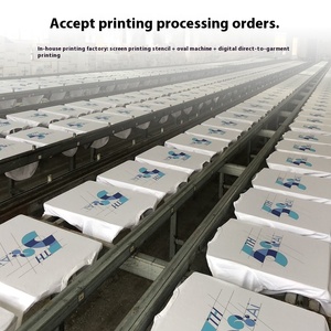 Para camiseta sólida de 210g de peso pesado, camiseta en blanco anti-pilling de algodón al por mayor, para impresión personalizada, estilo martillo, manga corta - Product Image 2