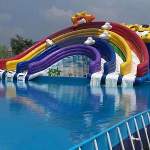 Tobogán Acuático Inflable Comercial Personalizado de PVC Resistente a los Rayos UV, <span class=keywords><strong>Casa</strong></span> de Brinco, Castillo Hinchable, Soplador, <span class=keywords><strong>Piscina</strong></span>, Publicidad - Product Image 1