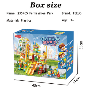 FEELO FL42008 bricolage grande roue vue sur la rue jouet bloc de construction ensemble pour enfants intérieur Playhouse jeu jouet - Product Image 5