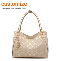 Sac fourre-tout décontracté de luxe en cuir véritable de haute qualité pour femme, avec fermeture éclair et motif imprimé, imperméable, vente en gros