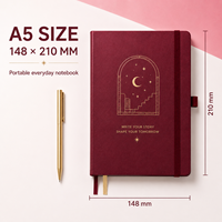 Carnet A5 personnalisé en PU de qualité supérieure, papier 100 g/m², fermeture élastique, double marque-page, attache pour stylo, pour notes quotidiennes, planification, cadeau