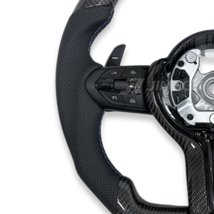 Volant chauffant à vibrations en fibre de carbone pour BMW Série F (F30 F10 F32 F20 F36 F22 M4 F82 X5 F15 F80 M3 E90 E70) - Product Image 4