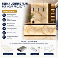 Flexibles LED-Blatt für Onyx-Marmor-Hintergrundbeleuchtung 24V Zuschneidbares LED-Lichtpanel CRI90 für Arbeitsplatten Empfangswände