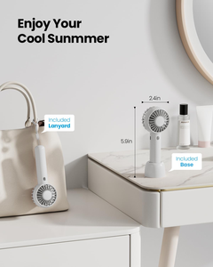 New Arrivals Custom LOGO USB Rechargeable Portable Cooling <b>Plastic</b> <b>Pocket</b> Fan Electric Mini Handheld Outdoor Household Use Touch - Product Image 2