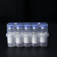 Boîte de rangement rectangulaire en PP écologique à 10 compartiments de 20 ml pour échantillons de diagnostic de laboratoire, impression personnalisable, OEM, norme Guangdong