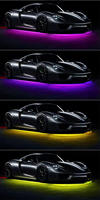 Tira de Luces LED RGB para Chasis de Coche, con Activación por Voz, Iluminación Ambiental, Bluetooth, APP, Decorativa, Gran Venta