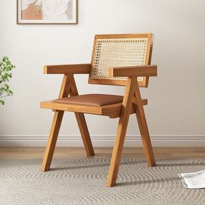 Silla <span class=keywords><strong>de</strong></span> Comedor Moderna <span class=keywords><strong>de</strong></span> Madera Maciza y Cuero, Venta al Por Mayor <span class=keywords><strong>de</strong></span> Fábrica, para Cocina, Hogar, Estudio, Cafetería y Sala <span class=keywords><strong>de</strong></span> Estar - Product Image 4