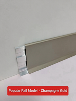 Plinthe Moderne en Aluminium Extrudé, Étanche, Décorative, Profil Métallique pour Carrelage Mural et Bordure de Sol
