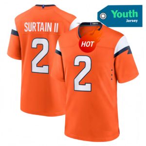 Maglie da Football Americano di Alta Qualità per Giovani e Bambini, Denver 10 Bo Nix 2 Patrick Sultan-II, Cucite - Product Image 3