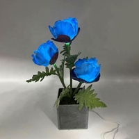 Lampe de table LED moderne à intensité variable tactile, vase décoratif en PVC cristal pour fêtes et événements