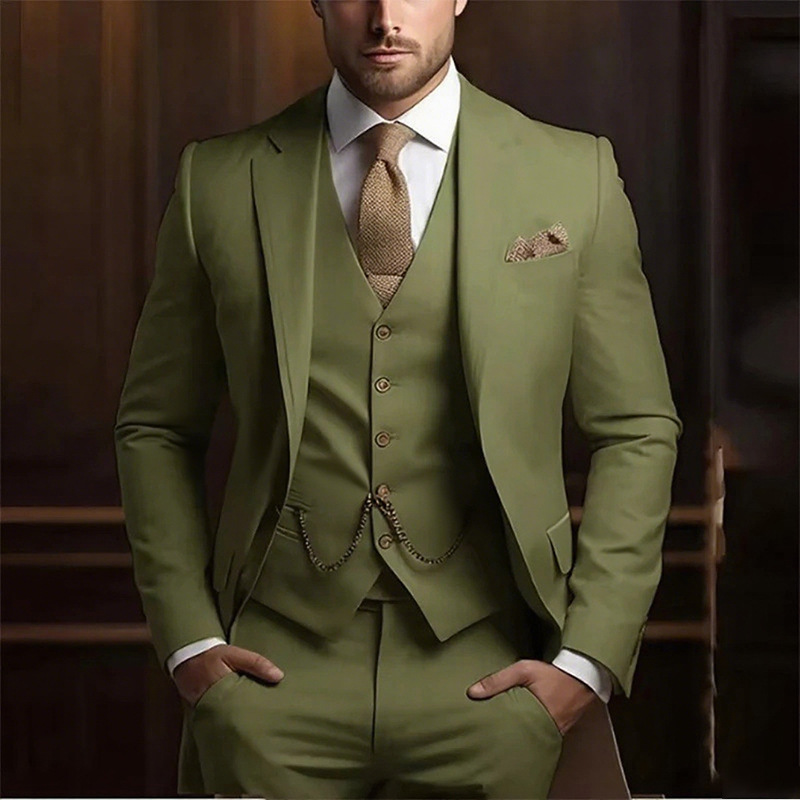 Khaki Wedding Suit Slim Fit Suit Pant for Wedding