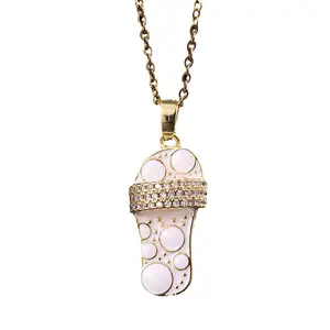 Trendy and creative slippers pendant necklace fashion niche individuality and versatility necklace